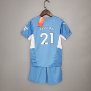 Manchester City Børn Fodboldtrøjer 2021-22 Ferran Torres 21 Hjemmetrøje